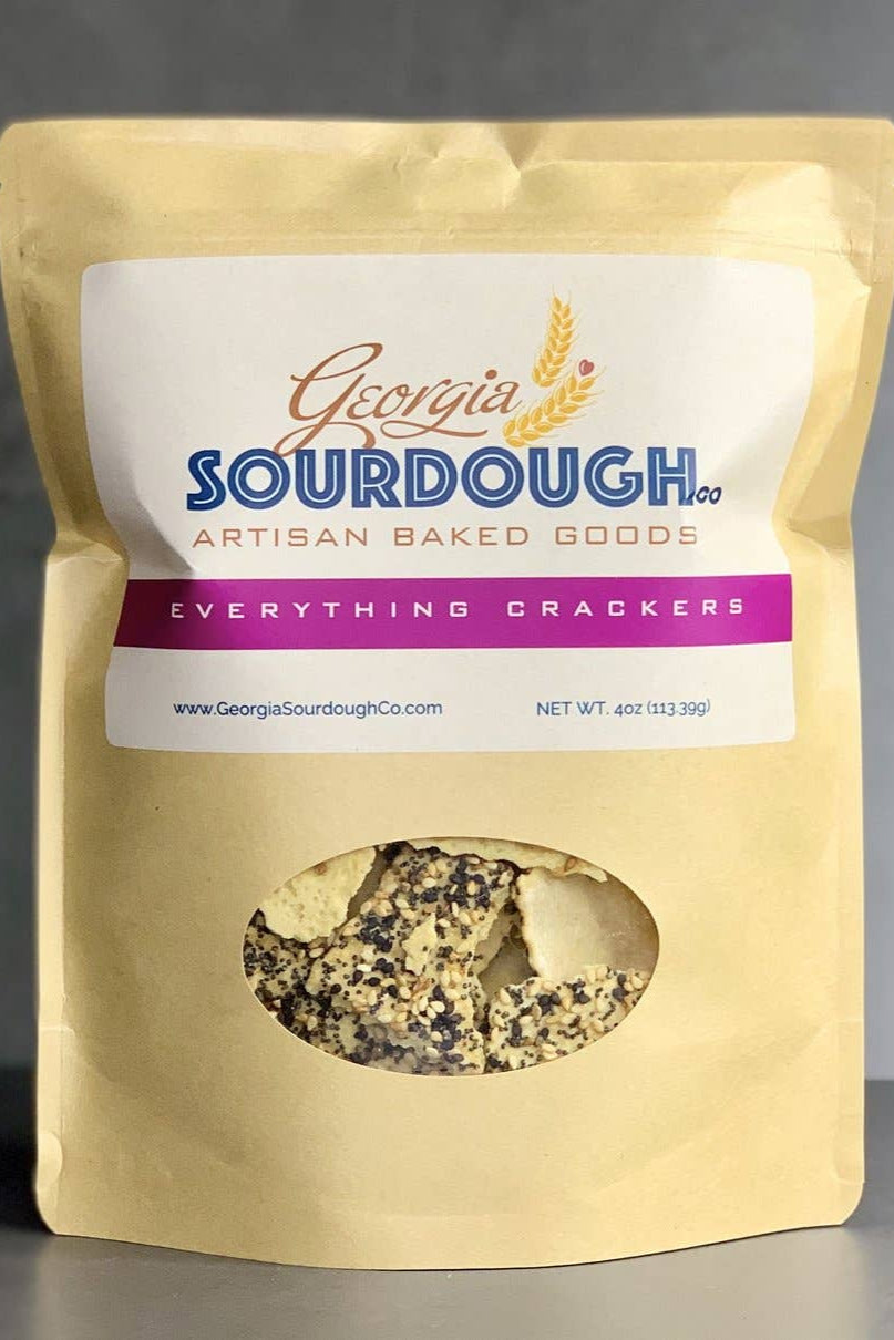 Everything Sourdough Crackers