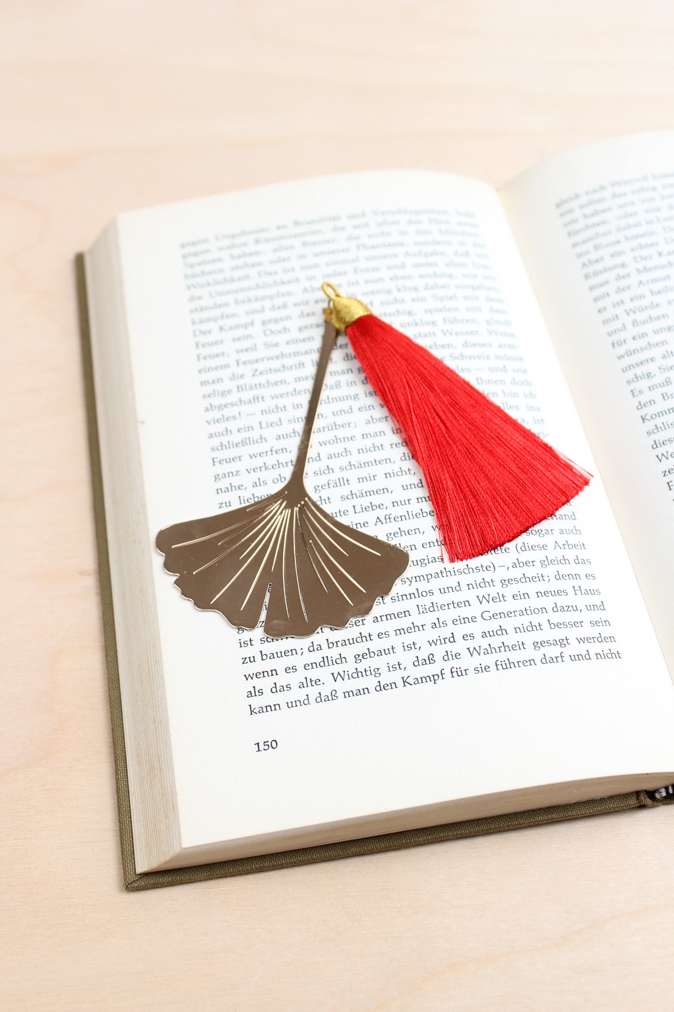 24 Karat Gold Plated Ginkgo Bookmark