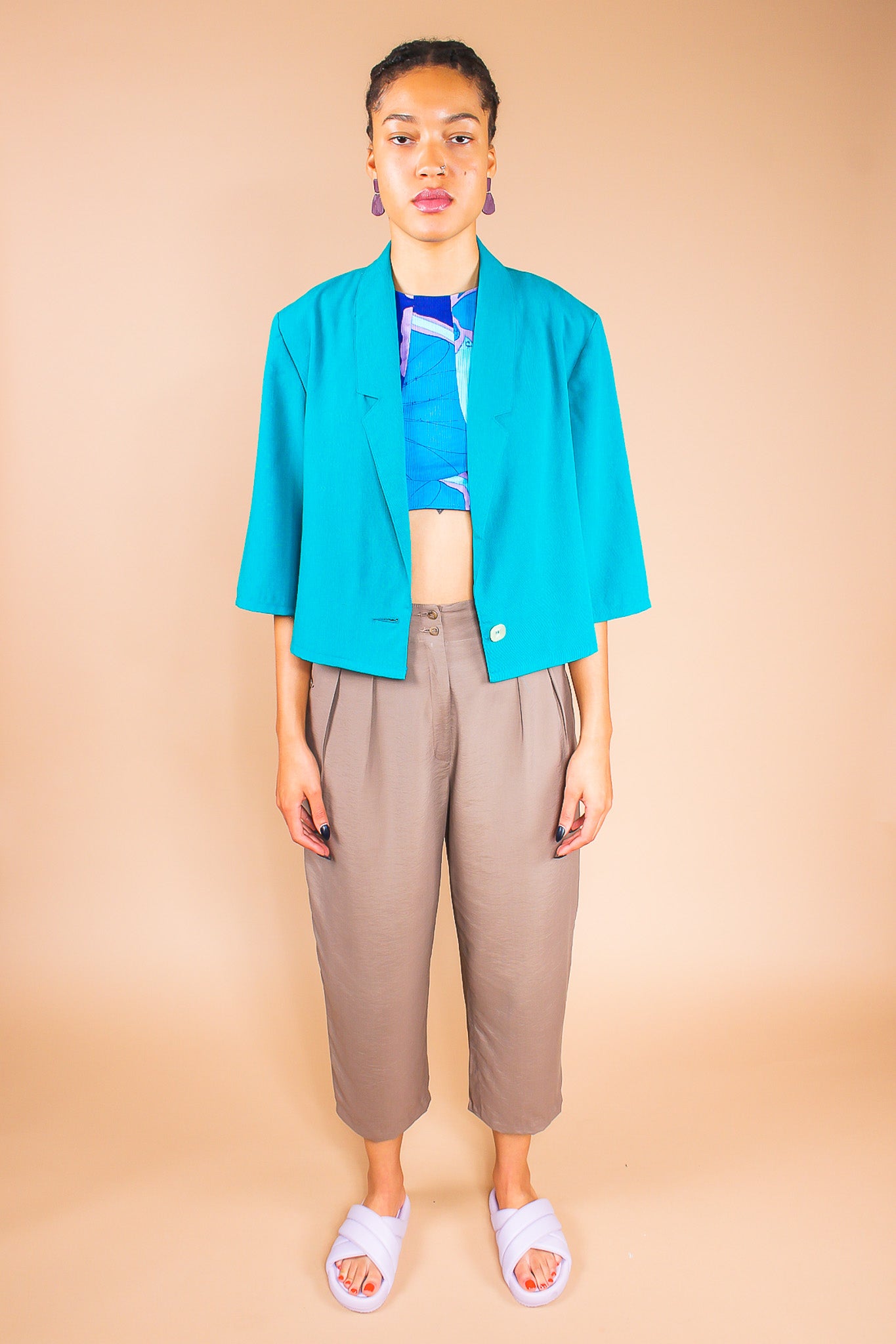 Redesigned Jade Cropped Blazer Size L