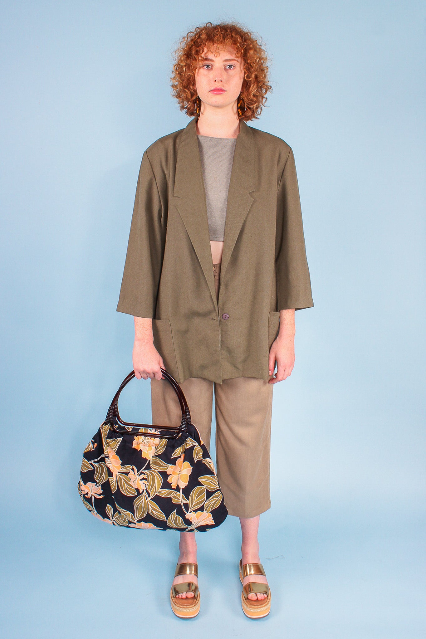 Redesigned Vintage Olive Blazer Size XL