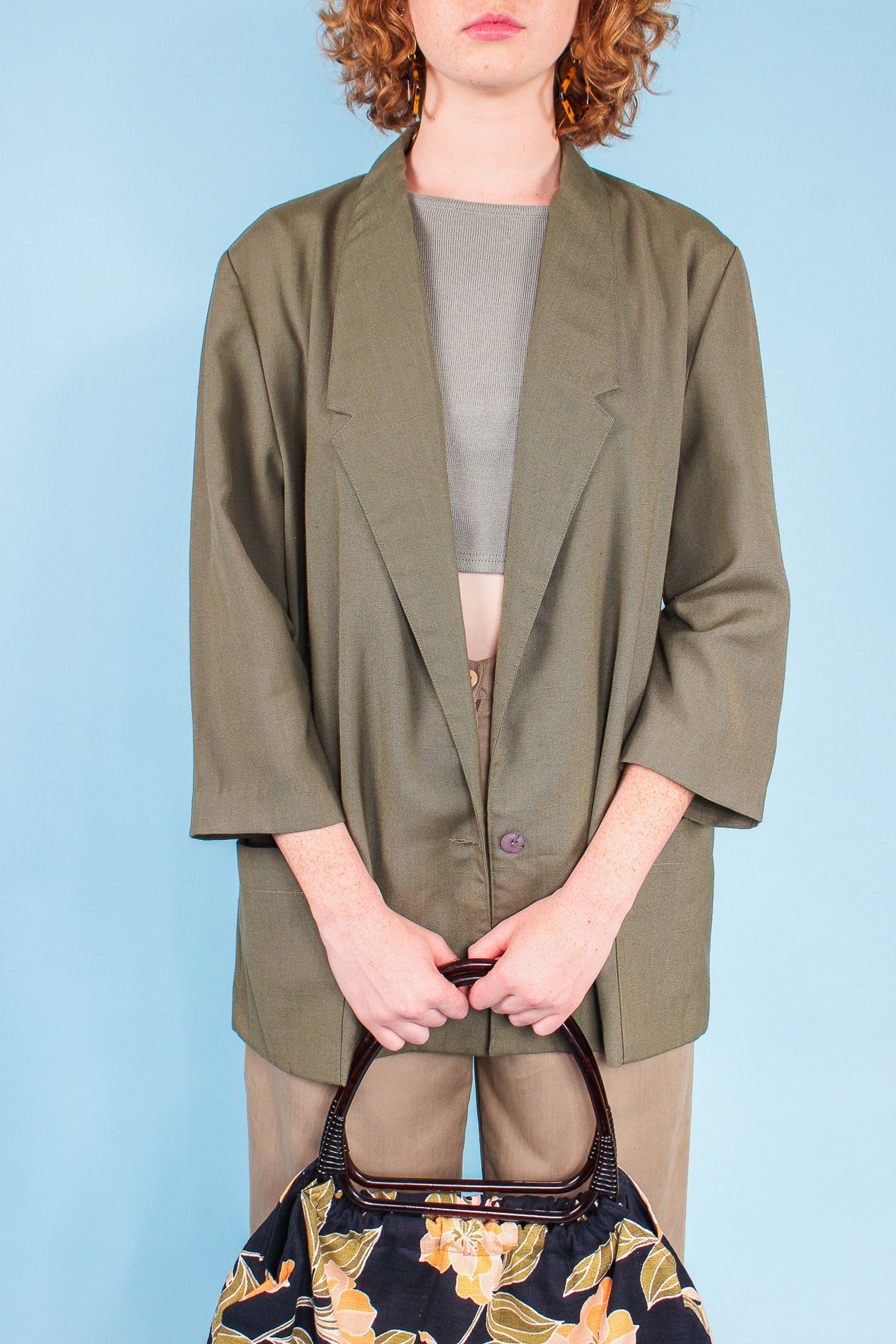 Redesigned Vintage Olive Blazer Size XL