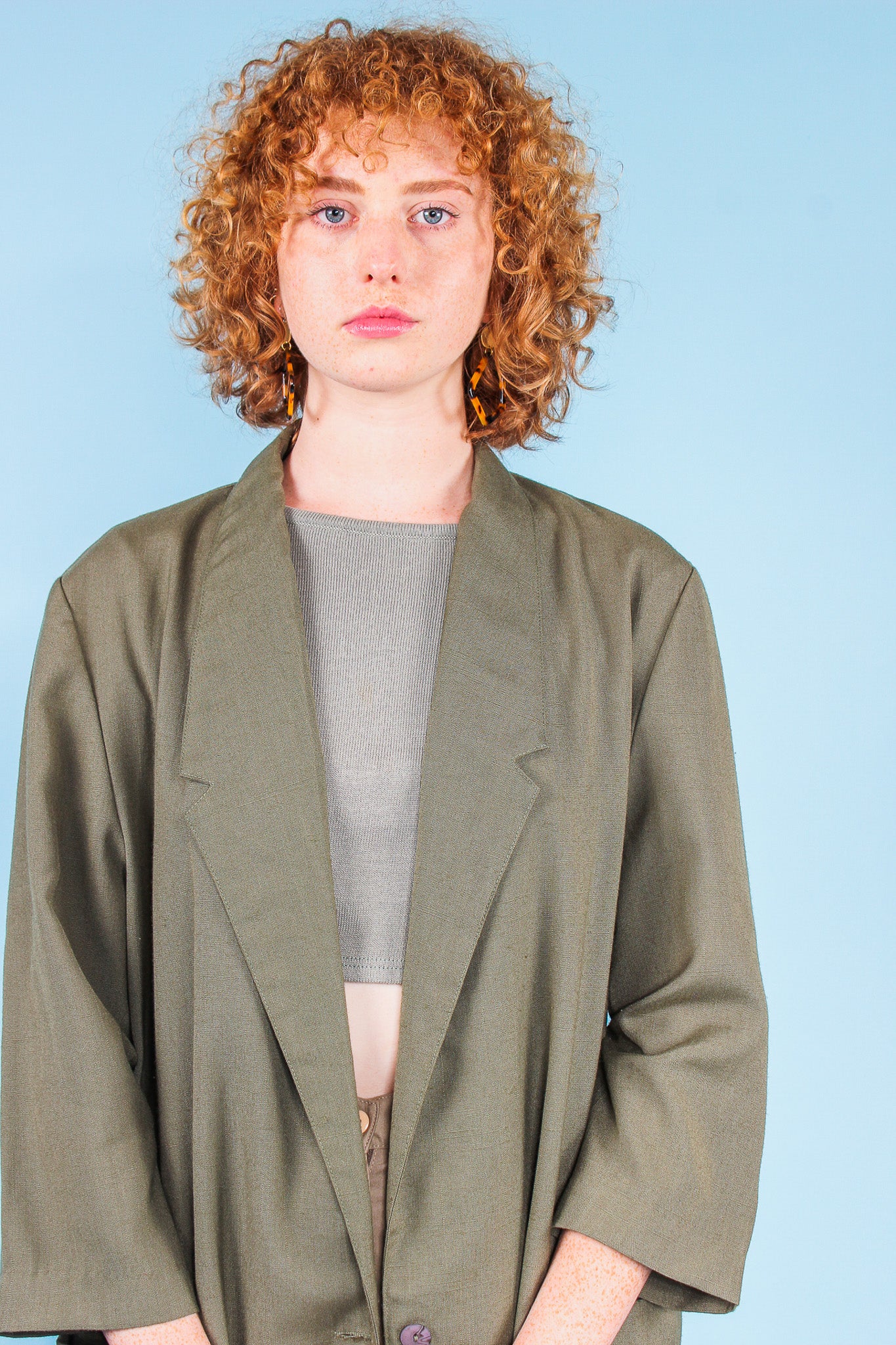 Redesigned Vintage Olive Blazer Size XL