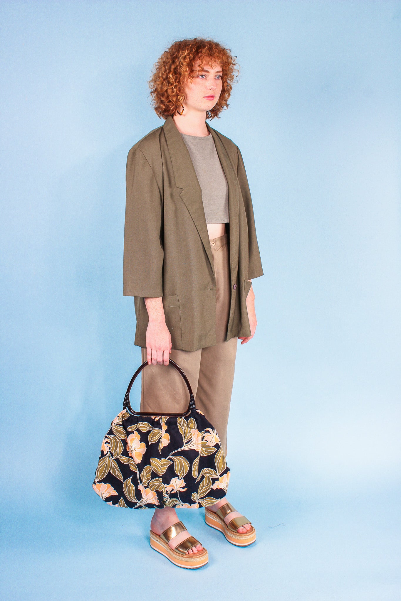 Redesigned Vintage Olive Blazer Size XL