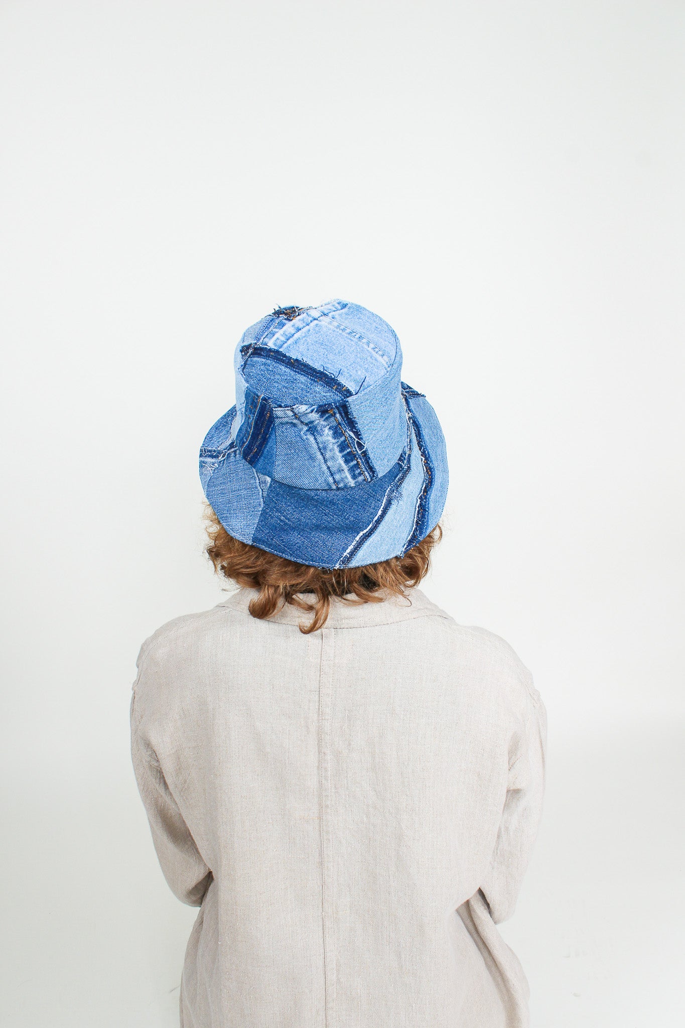 Handmade Wide Brim Patchwork Bucket Hat