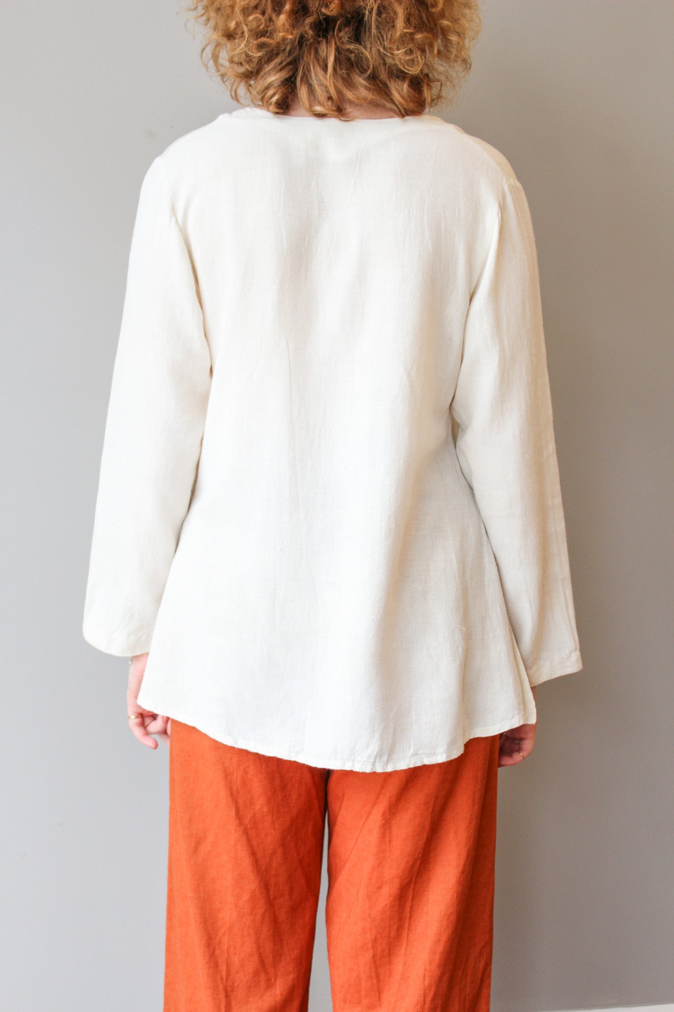 Vintage Cashew Linen Tunic Size M