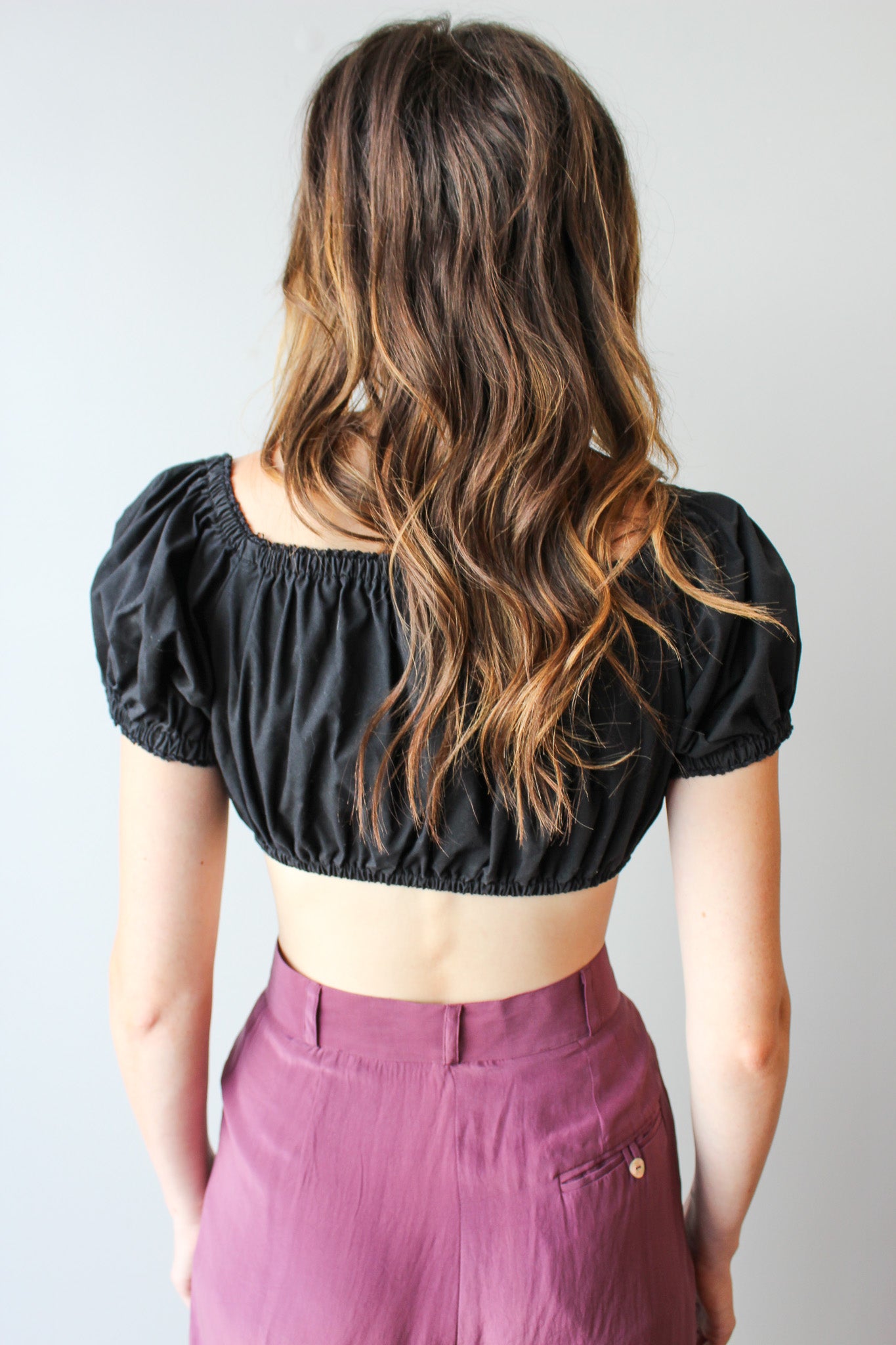 Vintage German Blouse in Black Size S