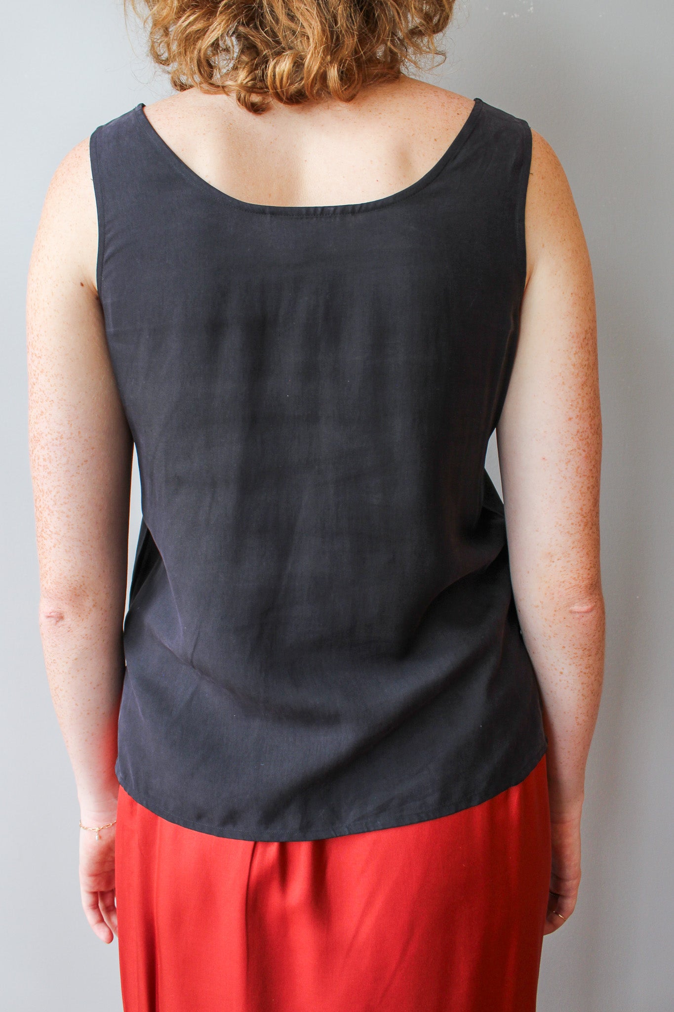 Vintage Midnight Silk Tank Size S