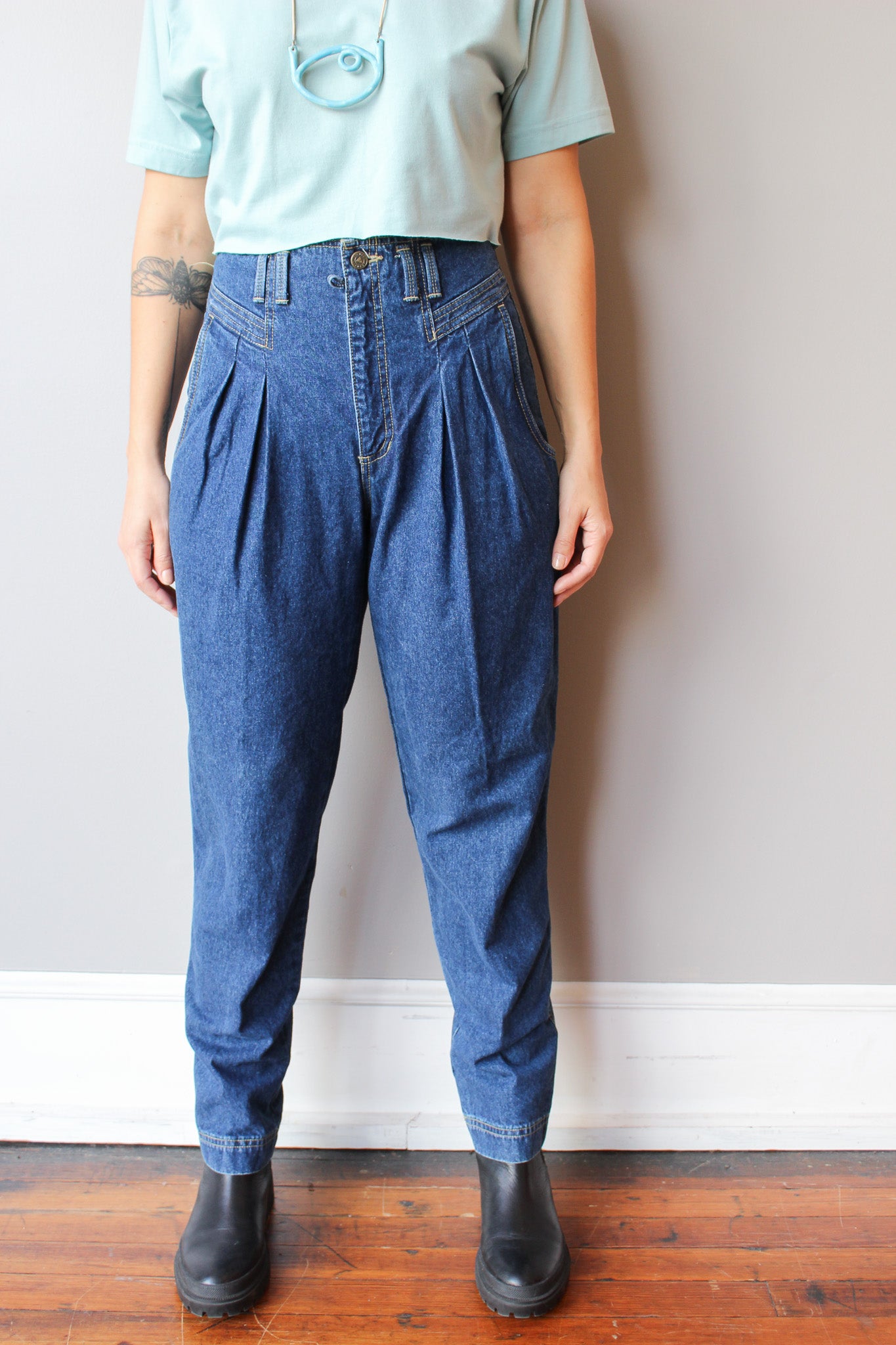 Vintage Liz Wear Pleated Jeans Size M