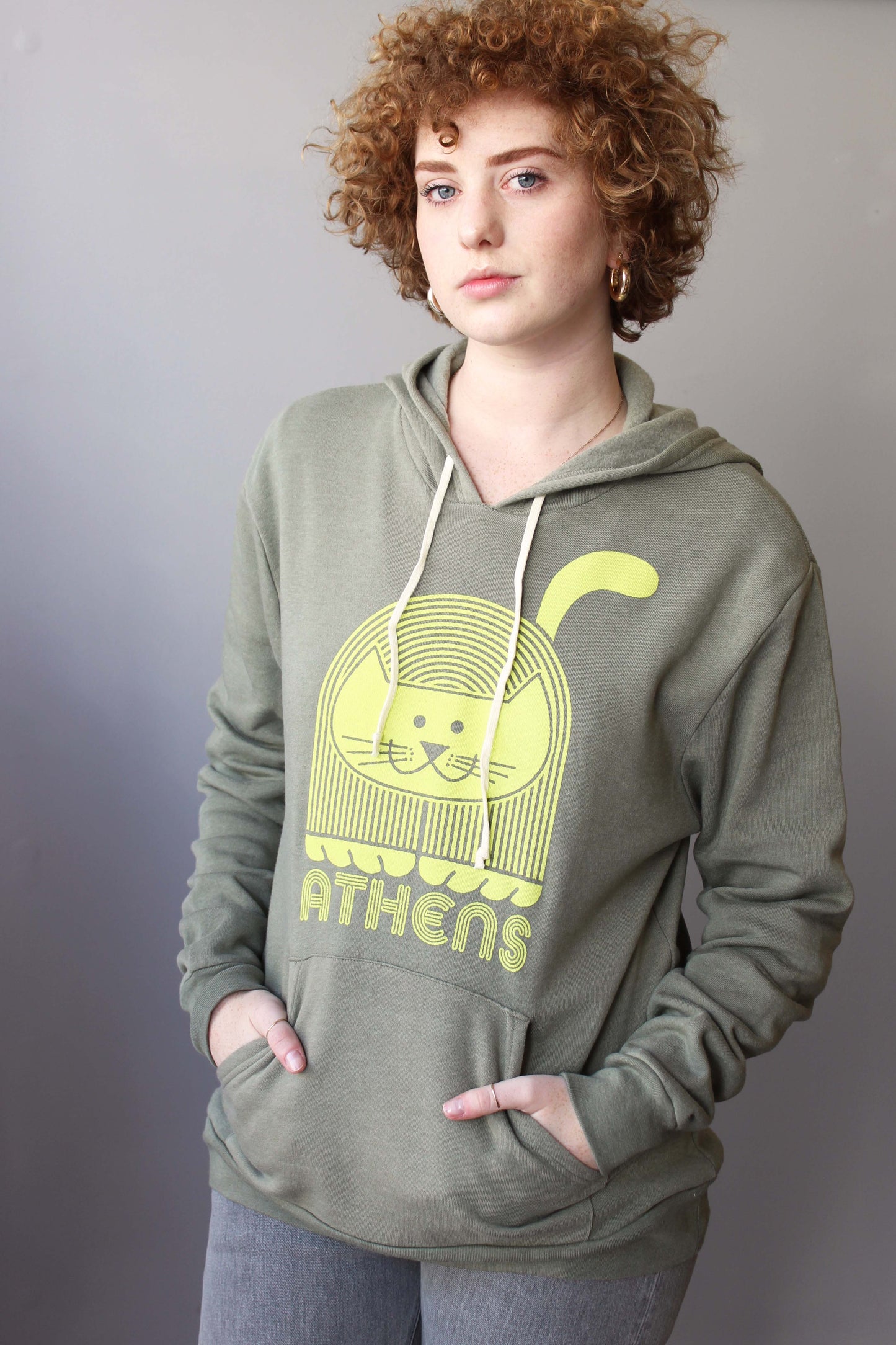 Athens Cat Eco-Fleece Hoodie