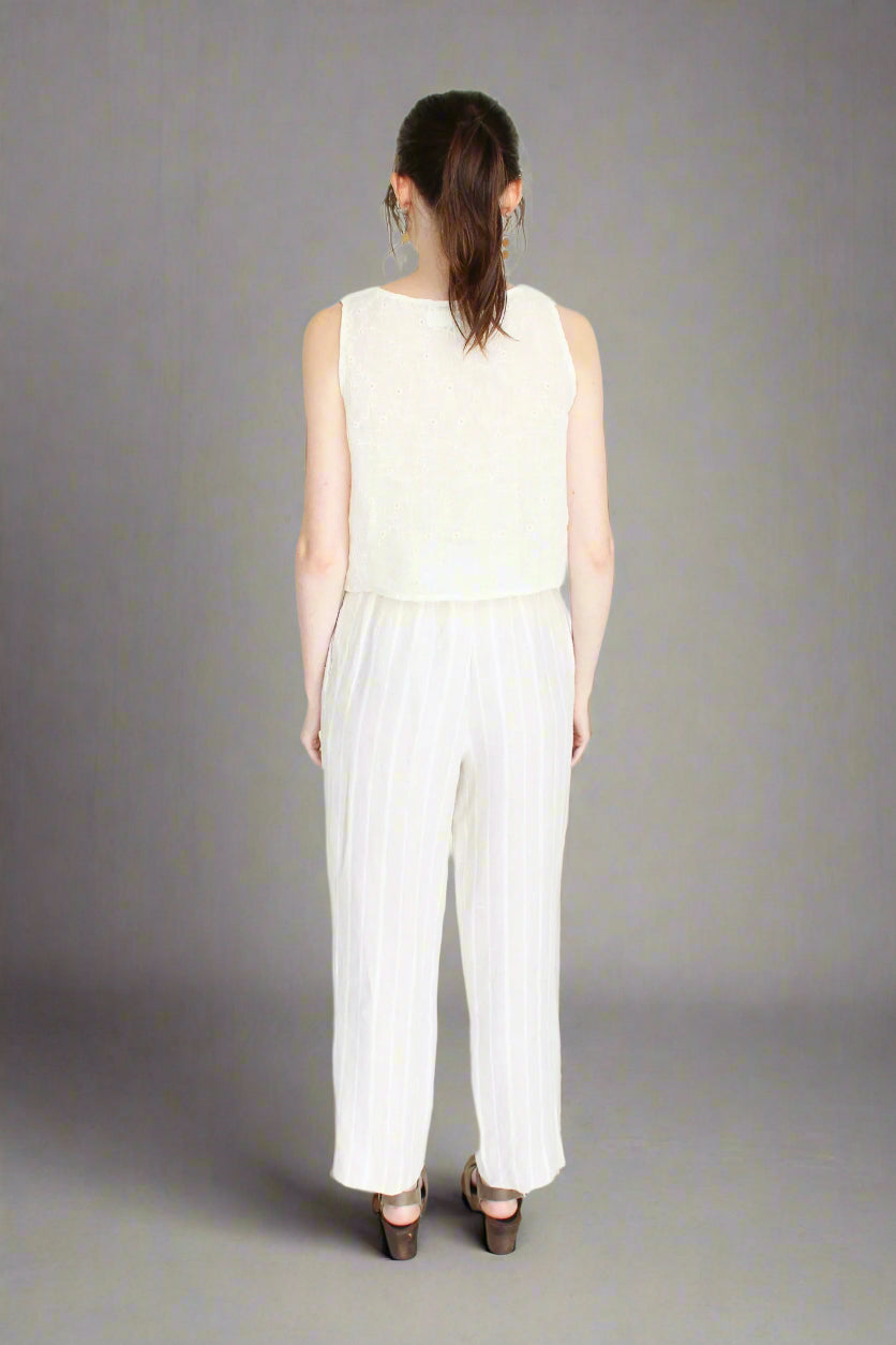 Vintage Wheat Striped Linen Pants Size S