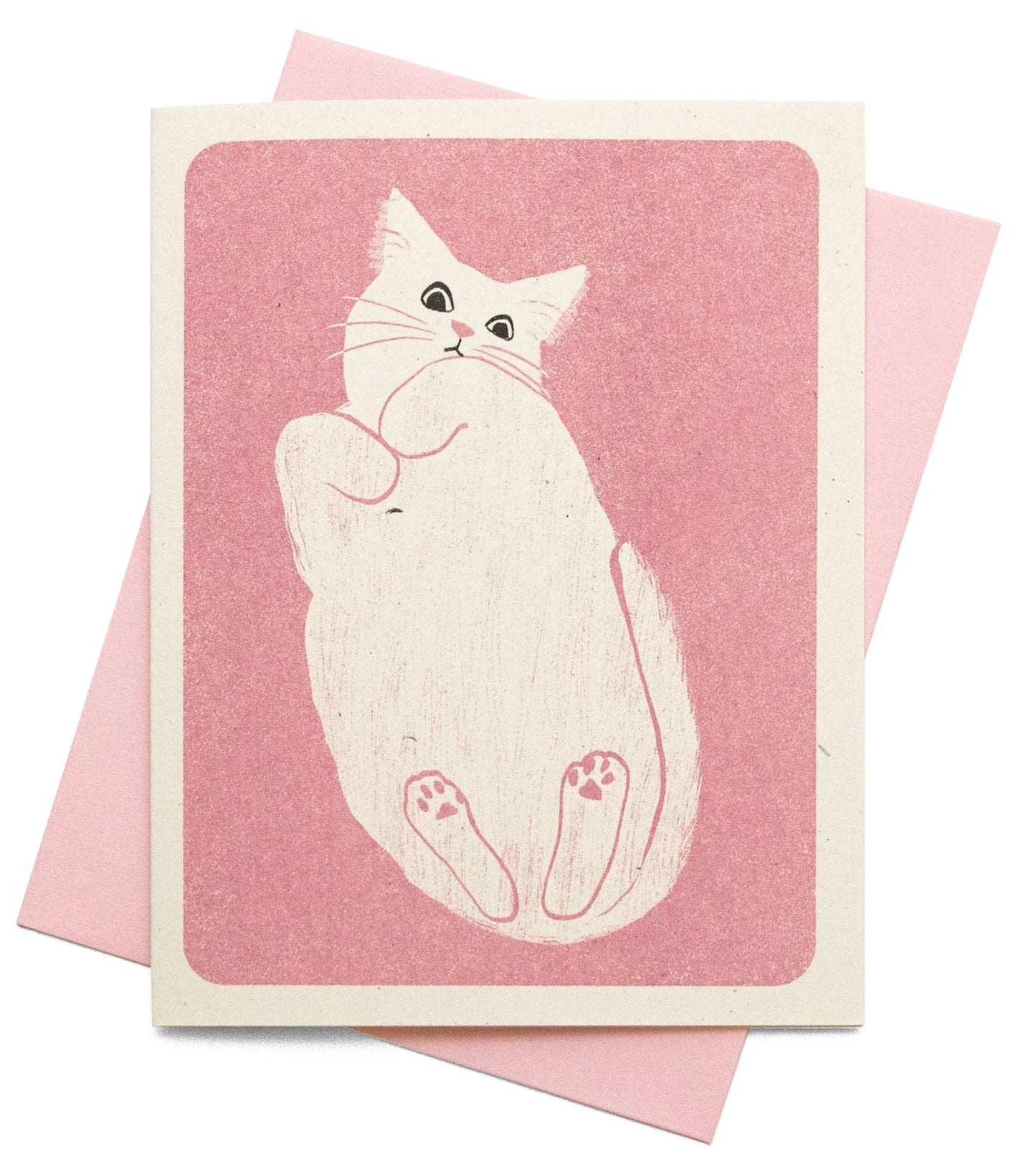 Cat on Glass Greeting Card