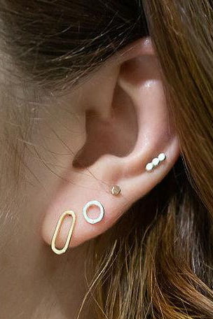 Small Paperclip Stud Earrings