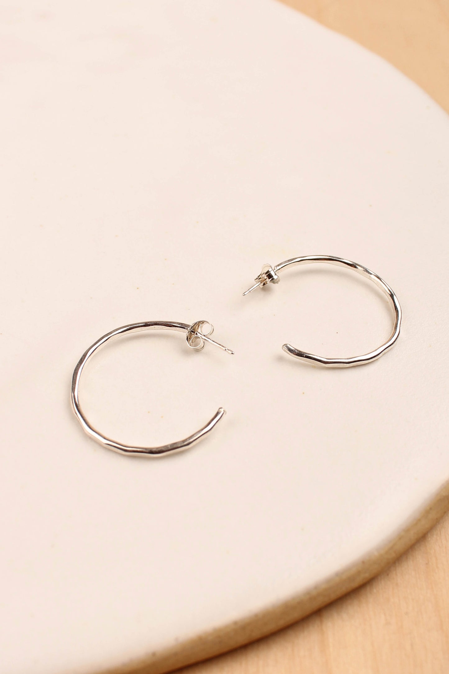 Hammered Hoop Earrings