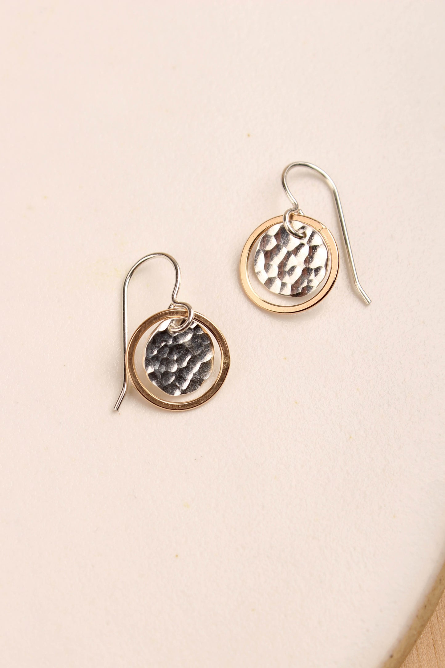 Hammered Halo Earrings