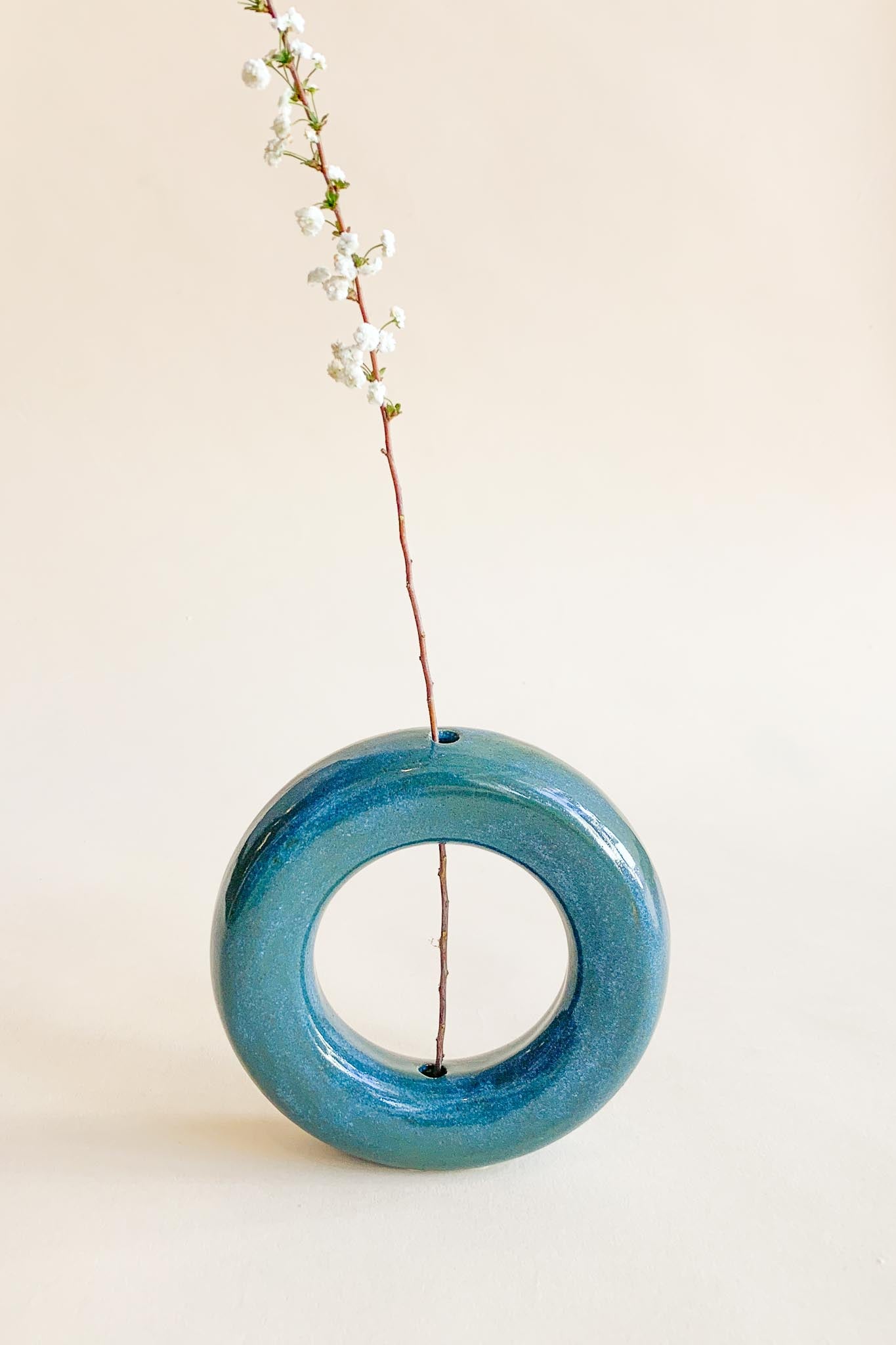 Ceramic Donut Bud Vase