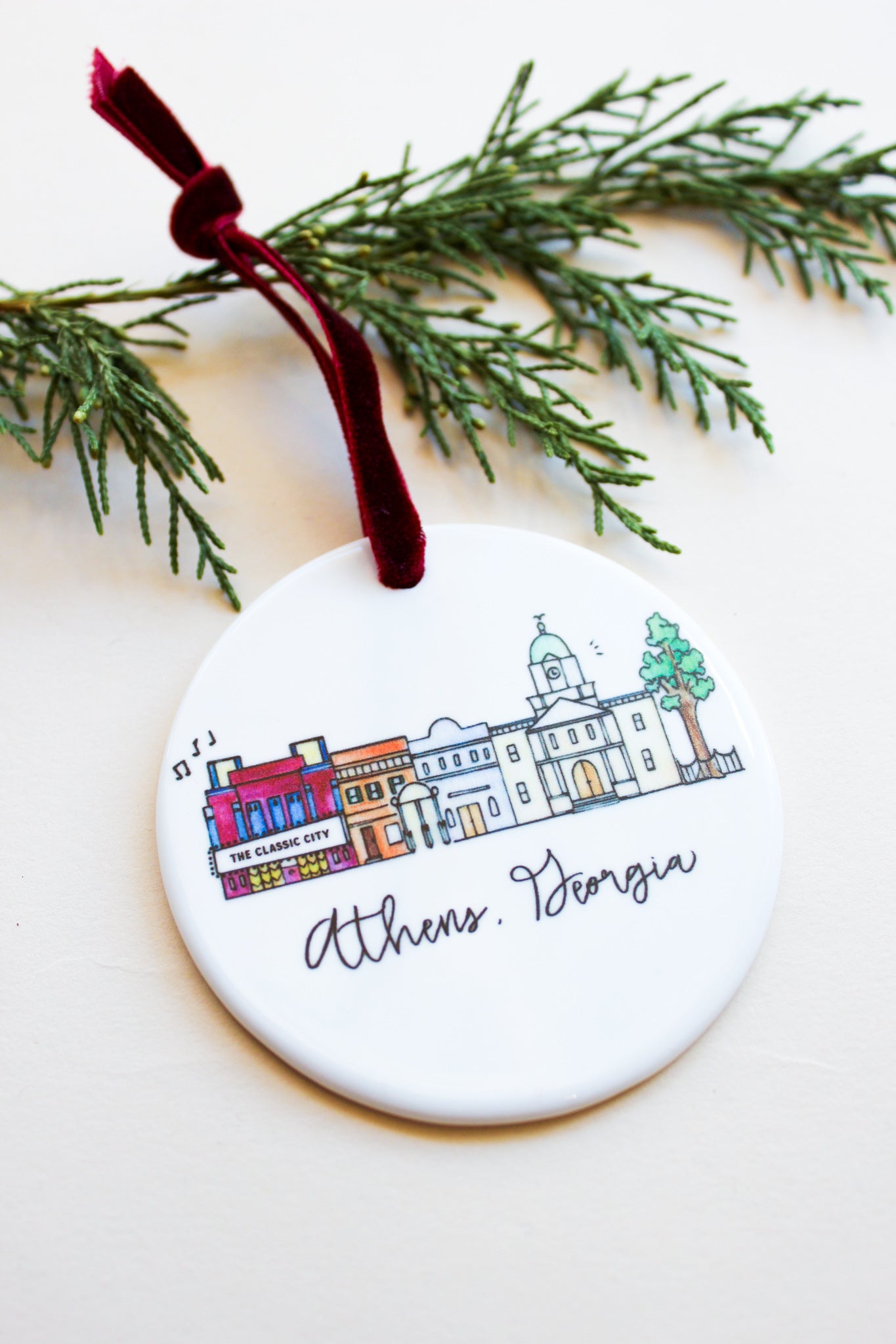 Athens Skyline Ceramic Ornament
