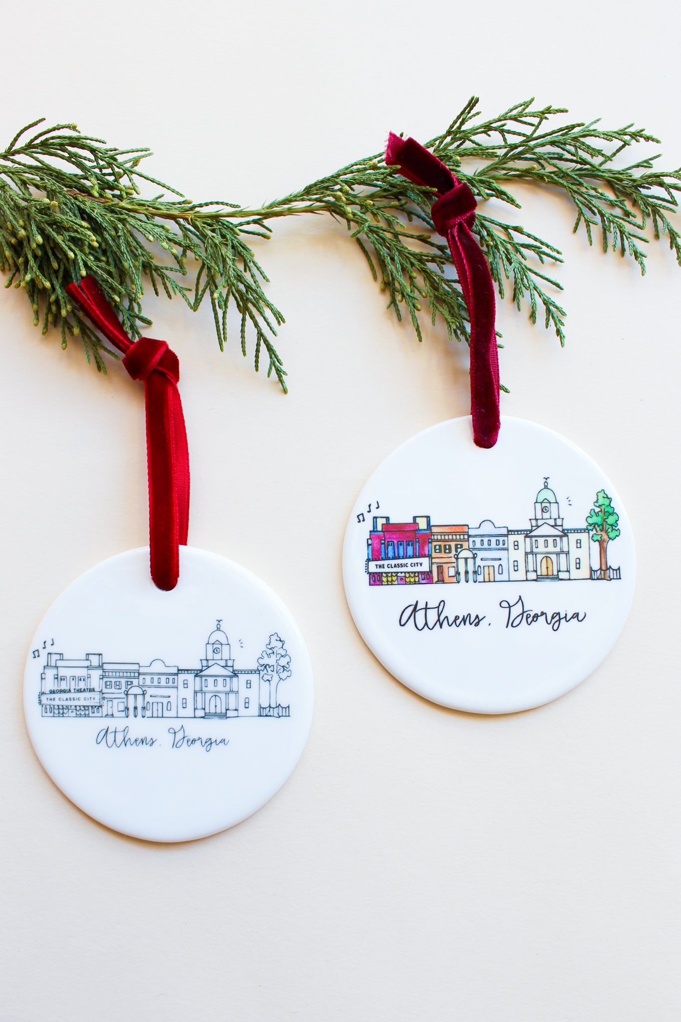 Athens Skyline Ceramic Ornament