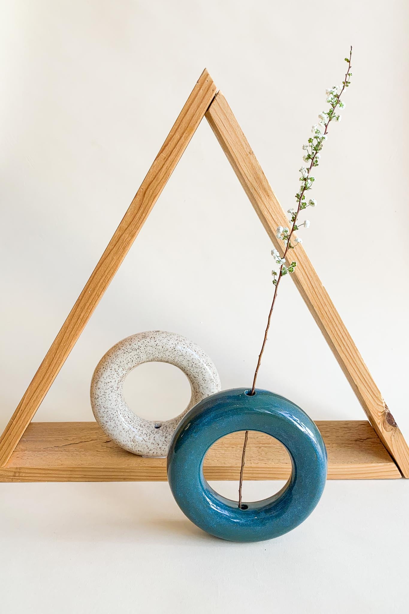 Ceramic Donut Bud Vase