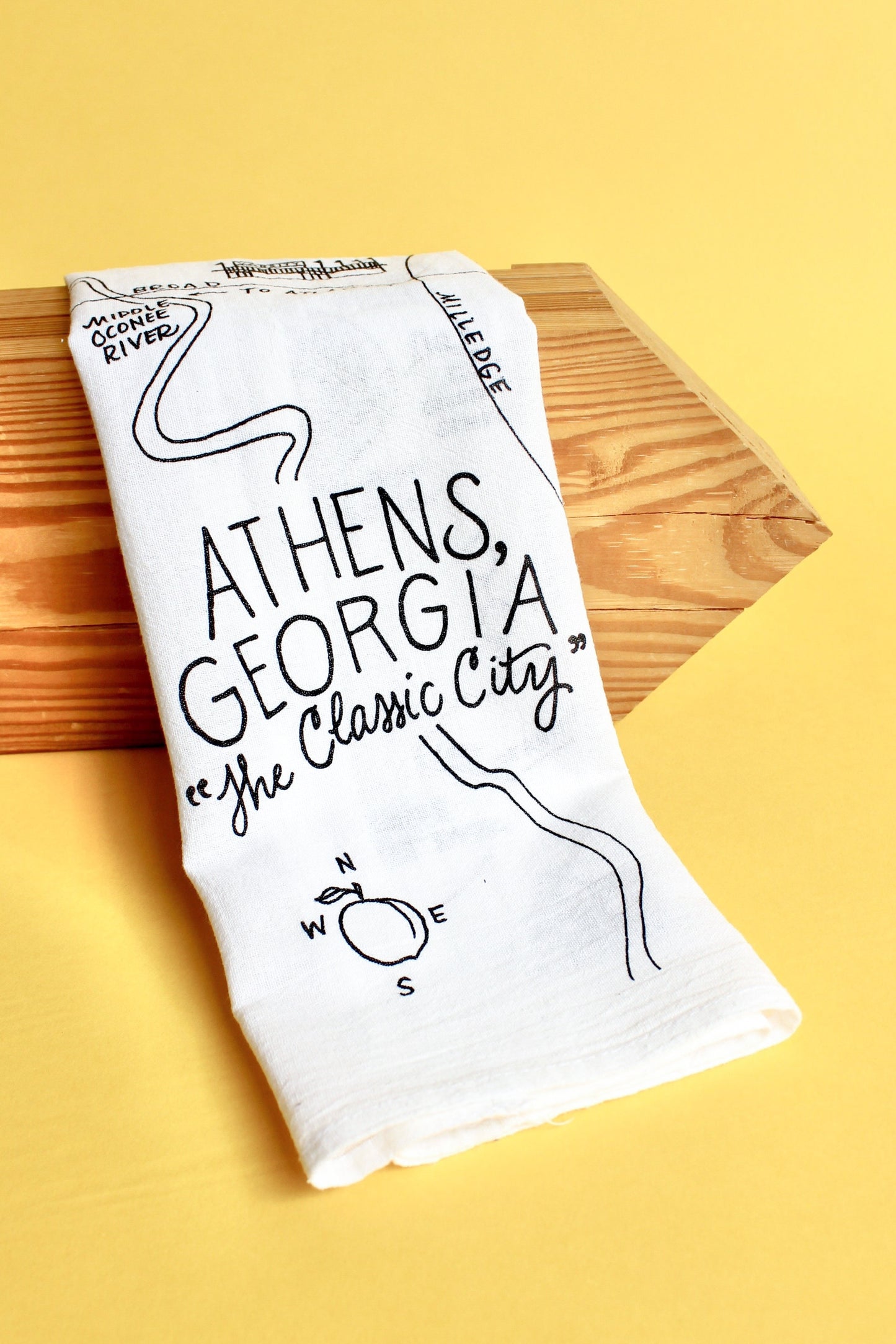 Map Flour Sack Tea Towel