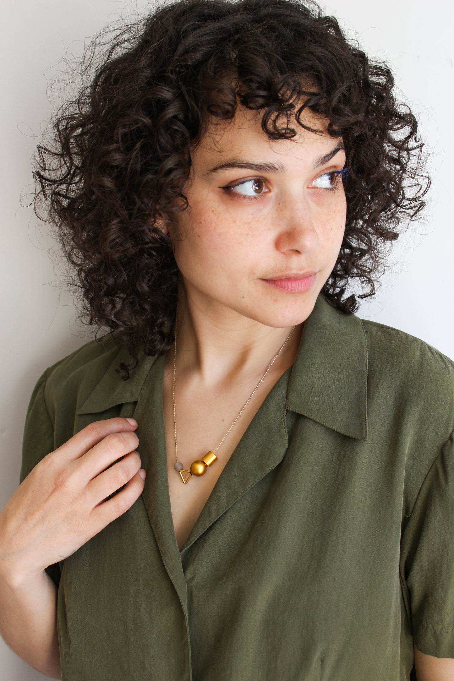 Aluminum Triangle Necklace