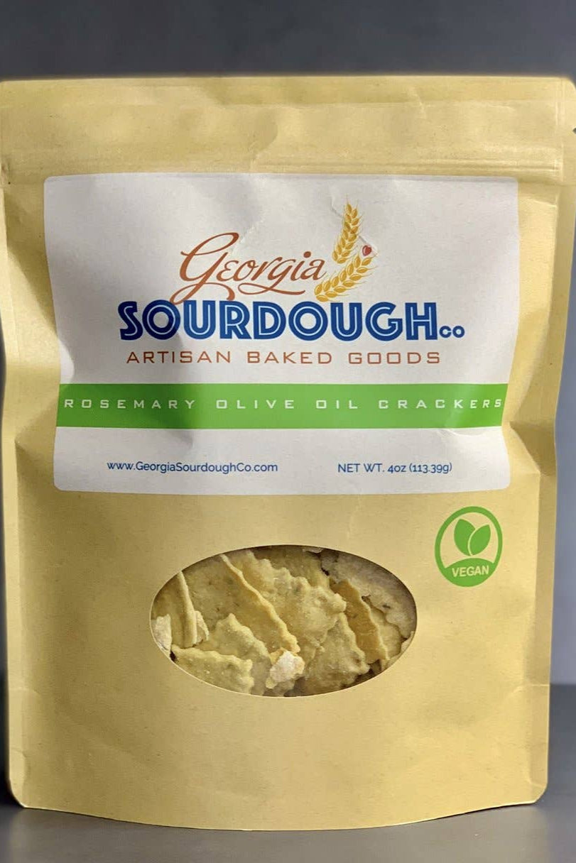 Rosemary Olive Oil Sourdough Crackers