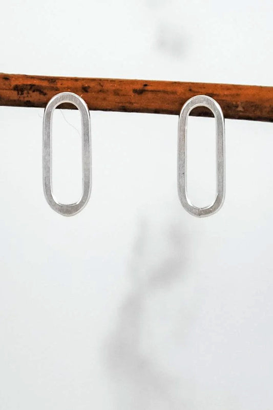 Small Paperclip Stud Earrings