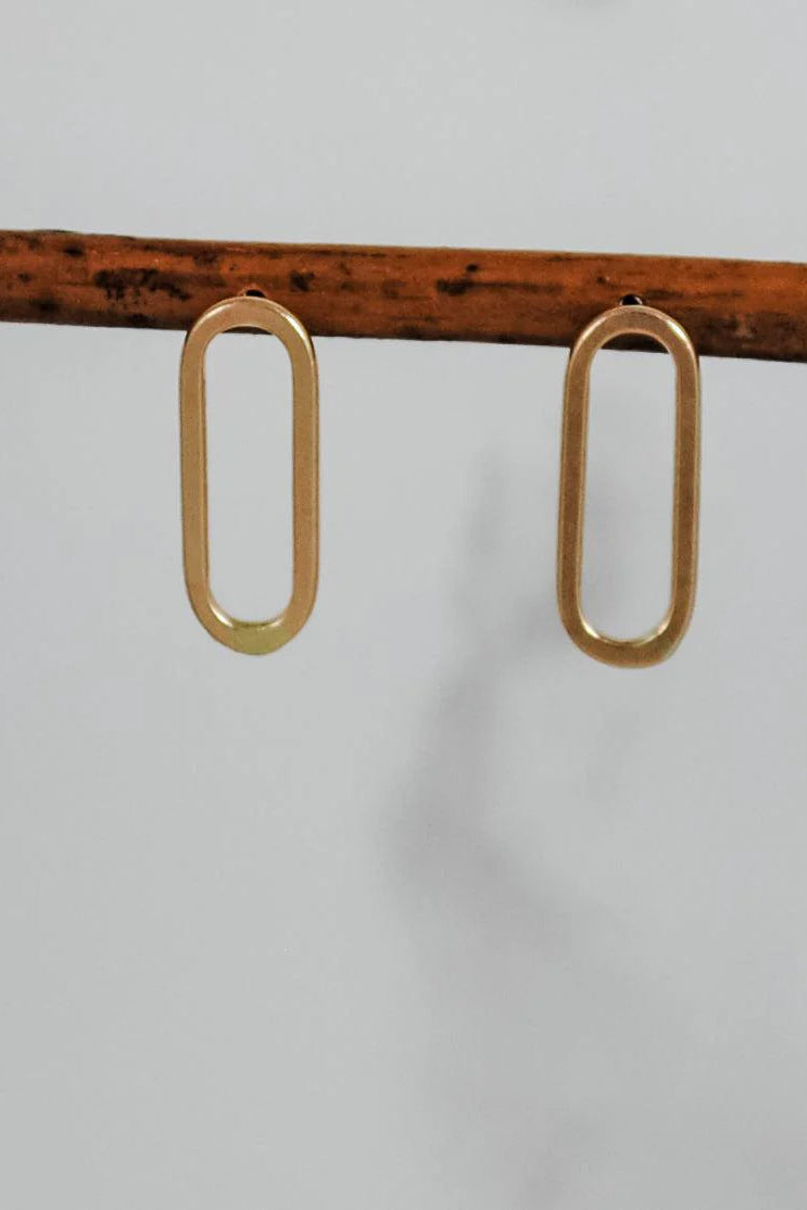 Small Paperclip Stud Earrings