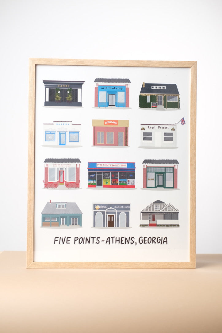Five Points Athens Print