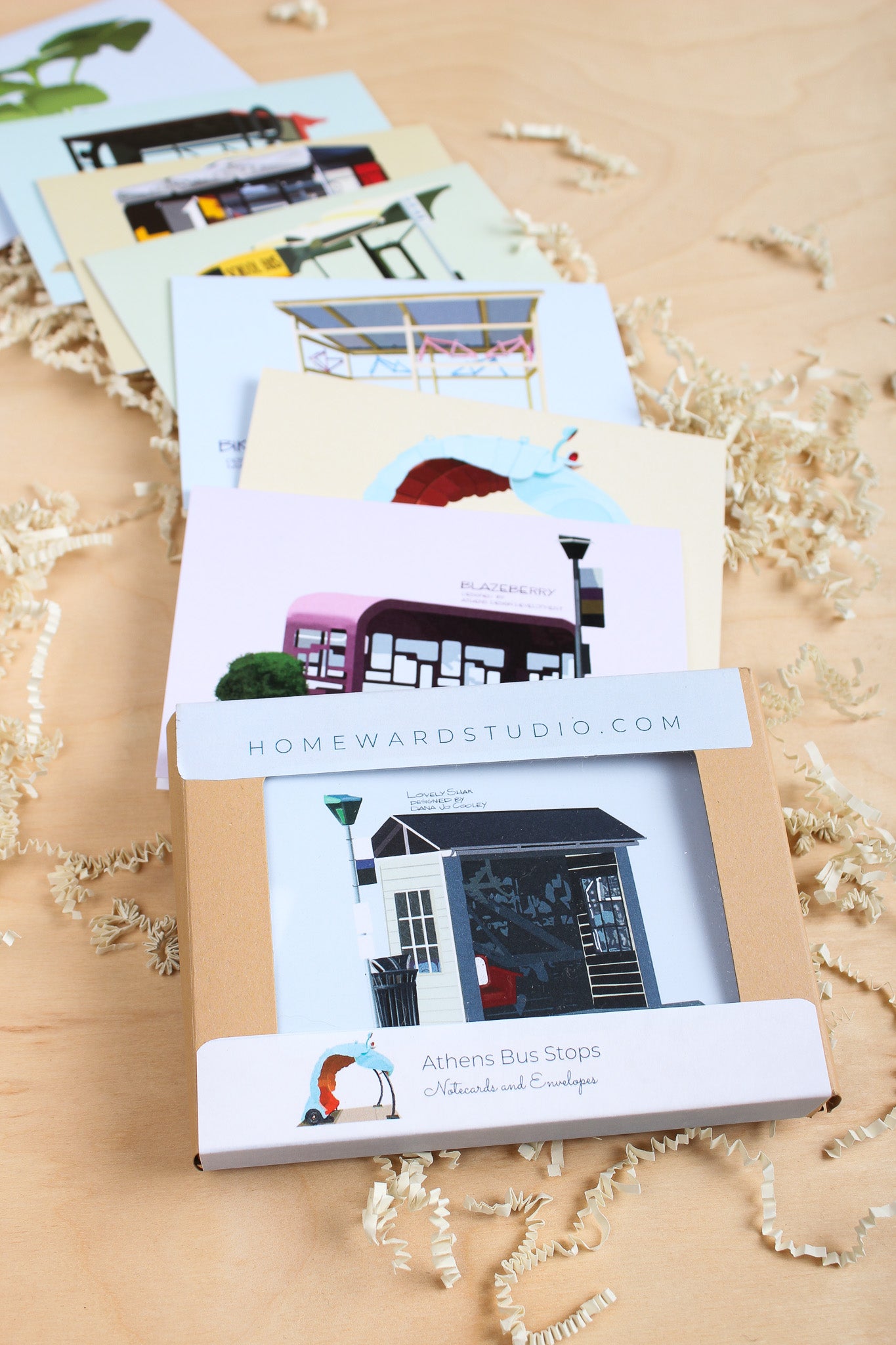 Athens Bus Stops Notecard Set