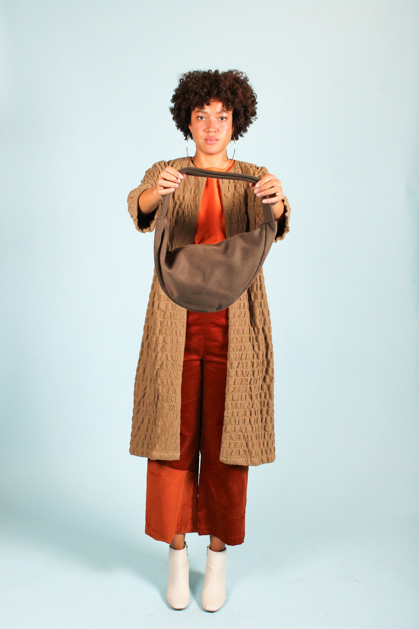 Handmade Corduroy Pants in Rust Size S