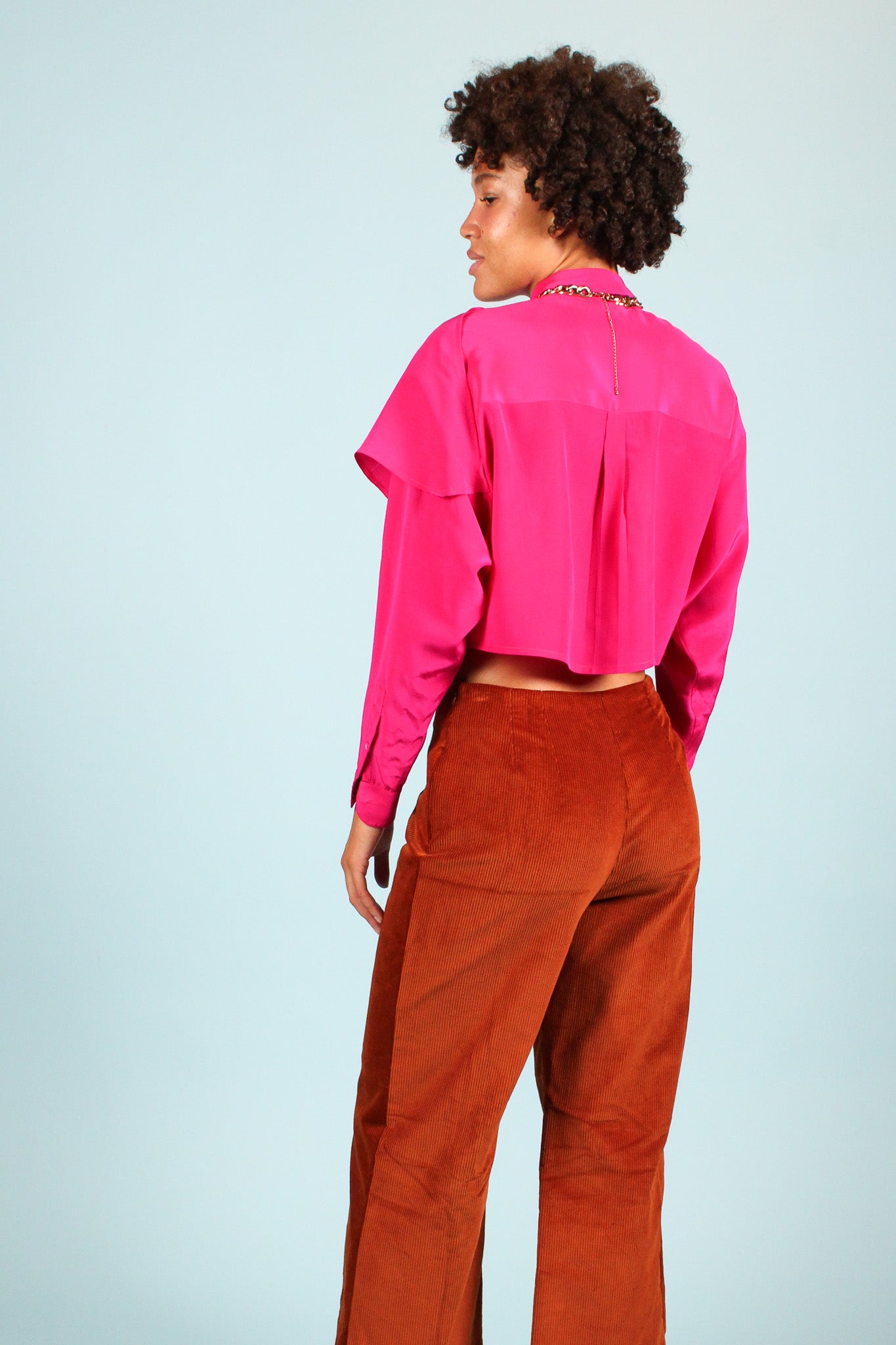 Handmade Corduroy Pants in Rust Size M