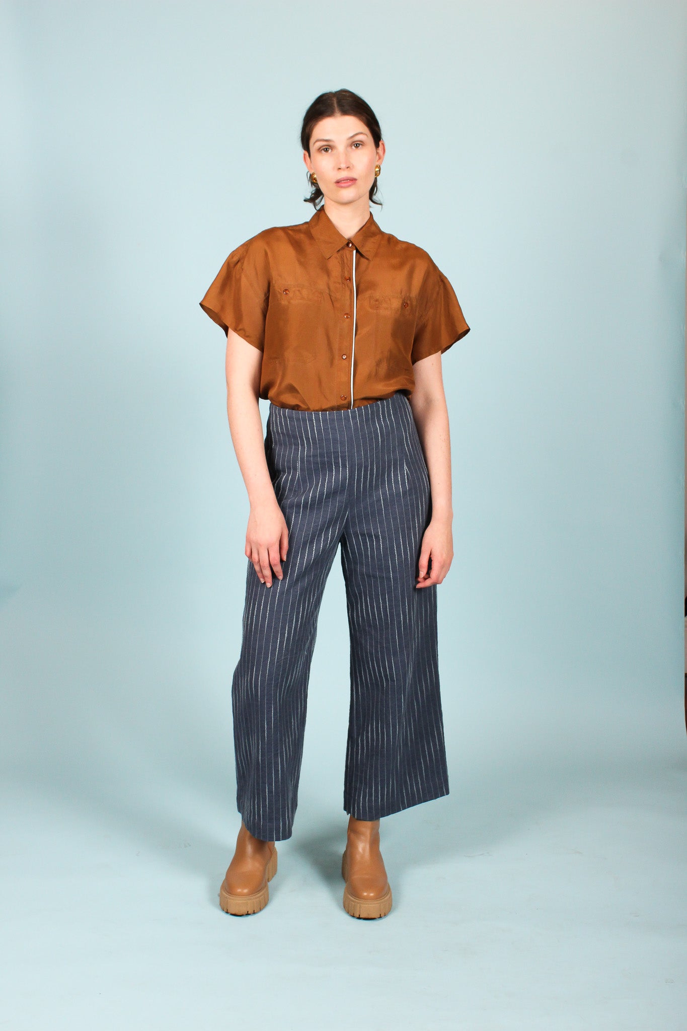 Handmade Wideleg Pants in Stripe Size L