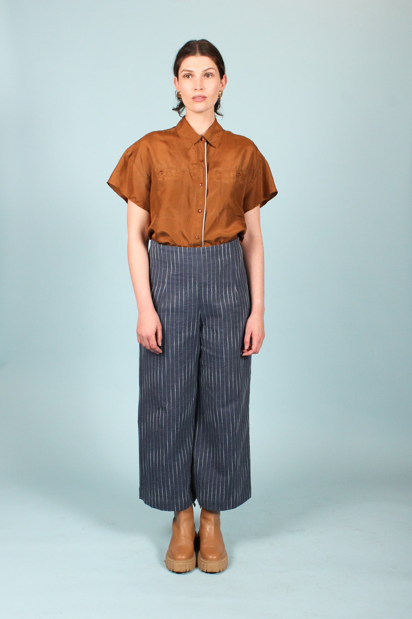 Handmade Wideleg Pants in Stripe Size L