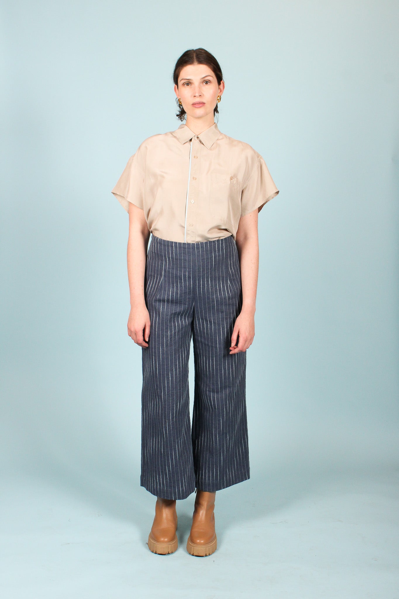 Handmade Wideleg Pants in Stripe Size L
