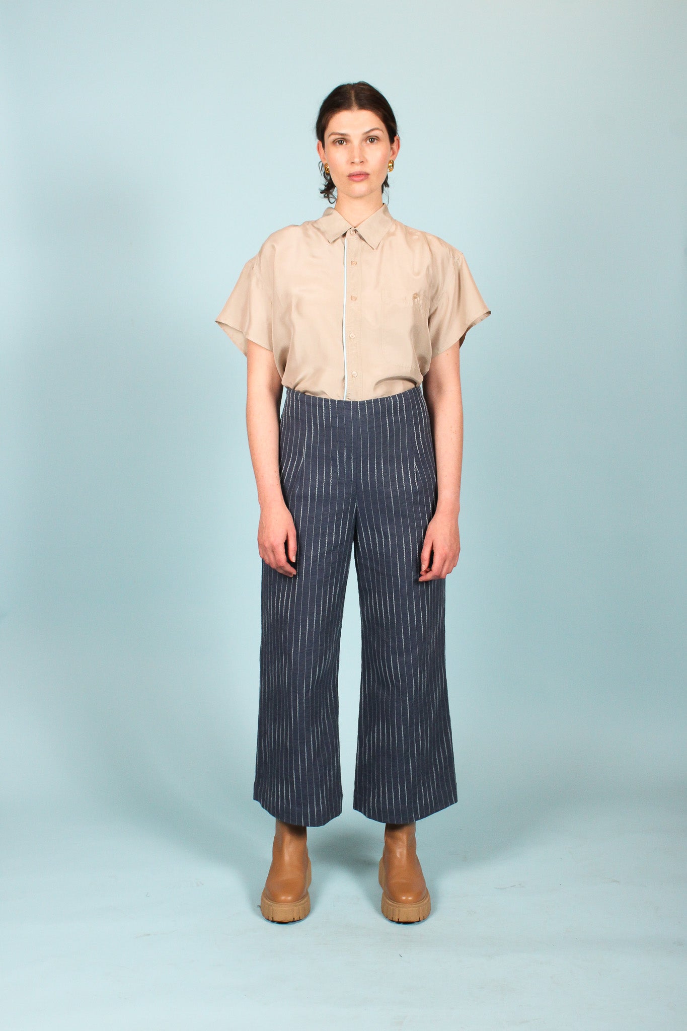 Handmade Wideleg Pants in Stripe Size L