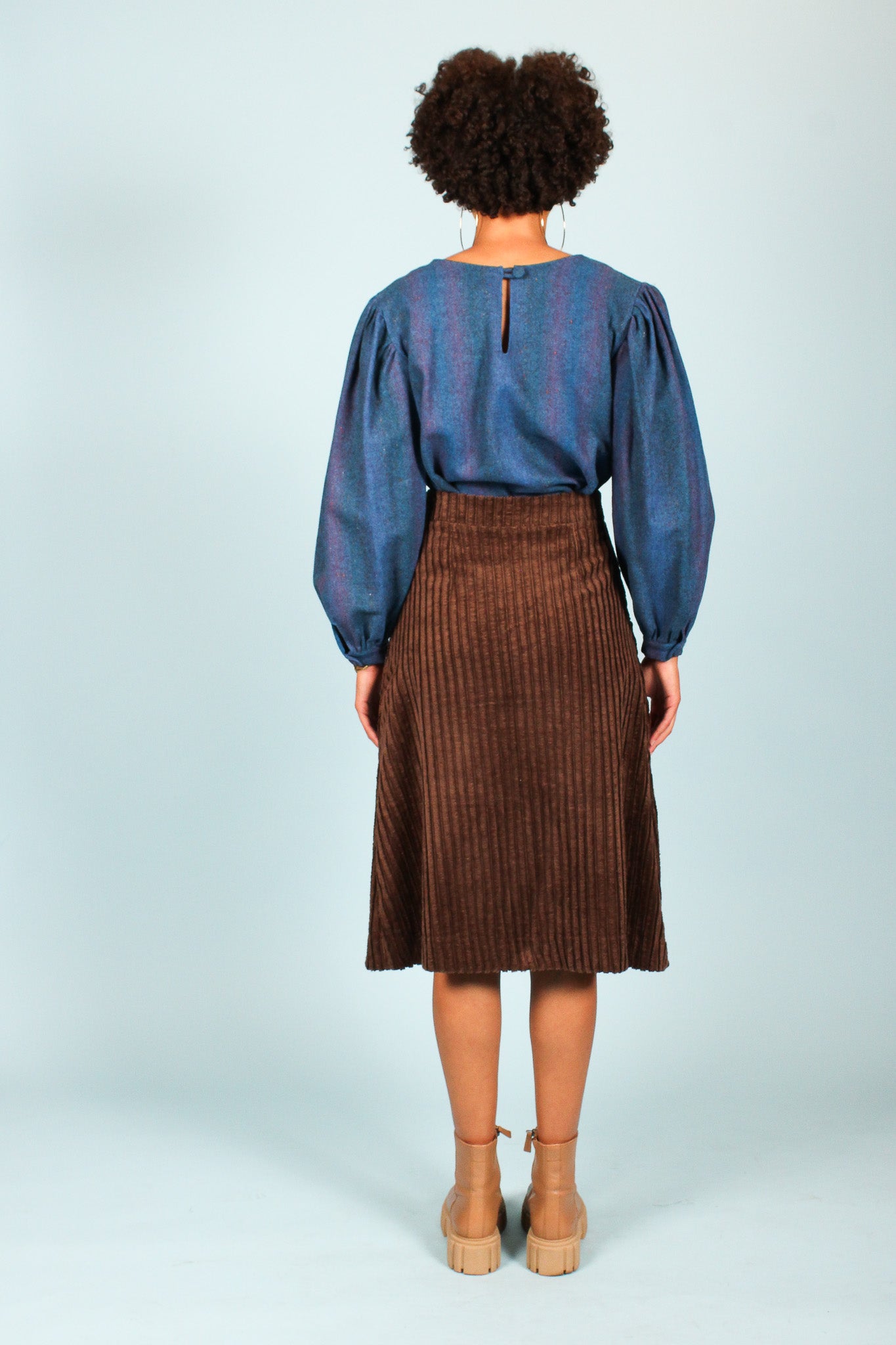 Redesigned Crop Wool Top in Melange Size L