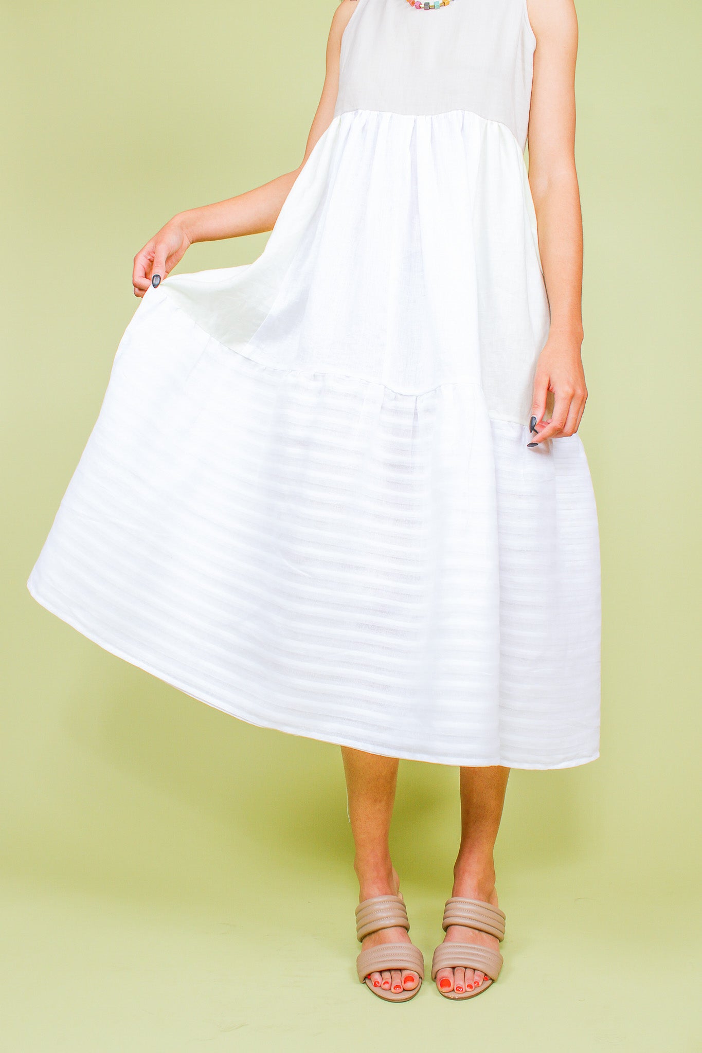 Pistachio Upcycled Patchwork Dress Size L