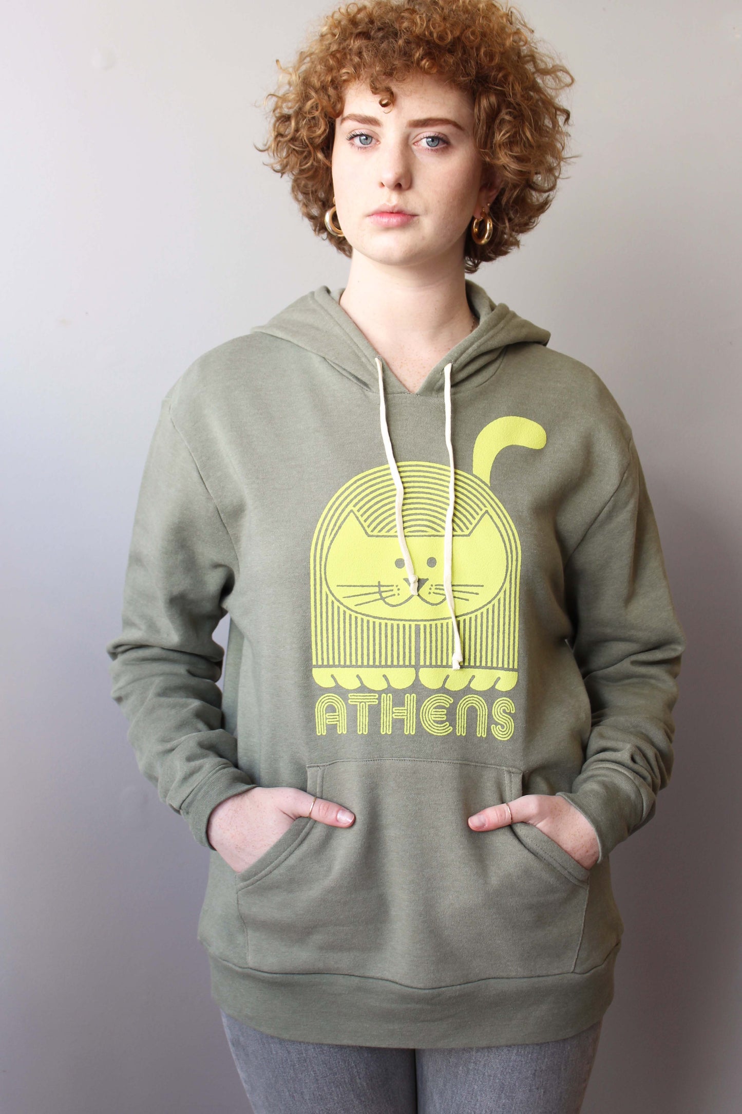 Athens Cat Eco-Fleece Hoodie