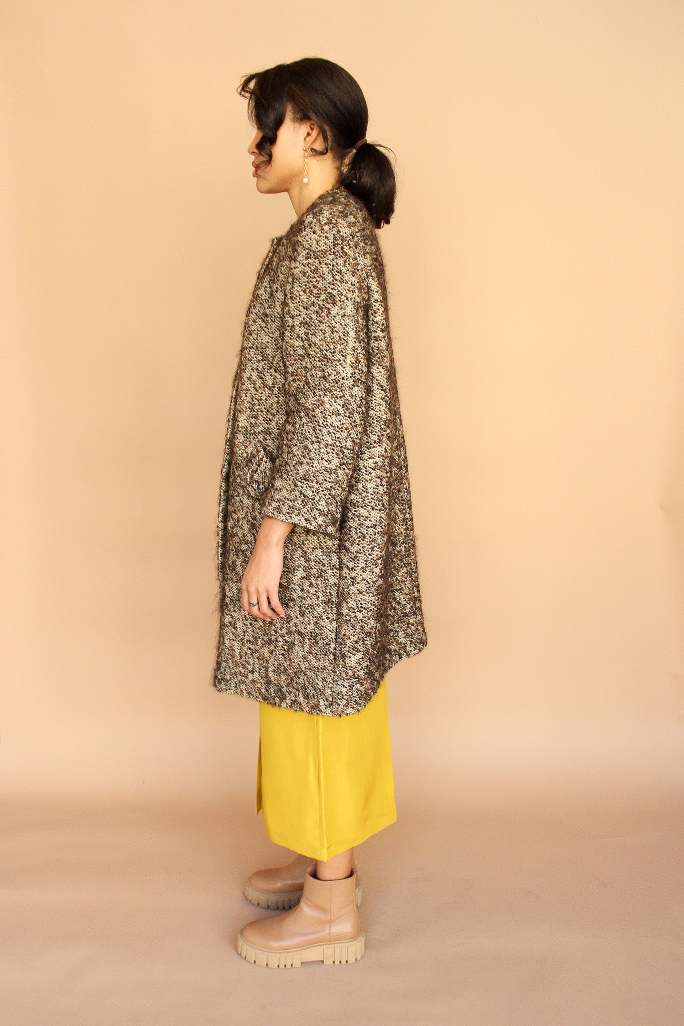 Speckled sales wool coat