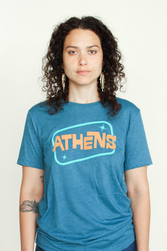 Athens Retro Blue Tee