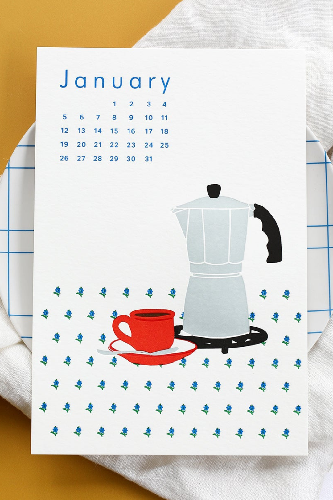 Simple Pleasures 2025 Letterpress Calendar