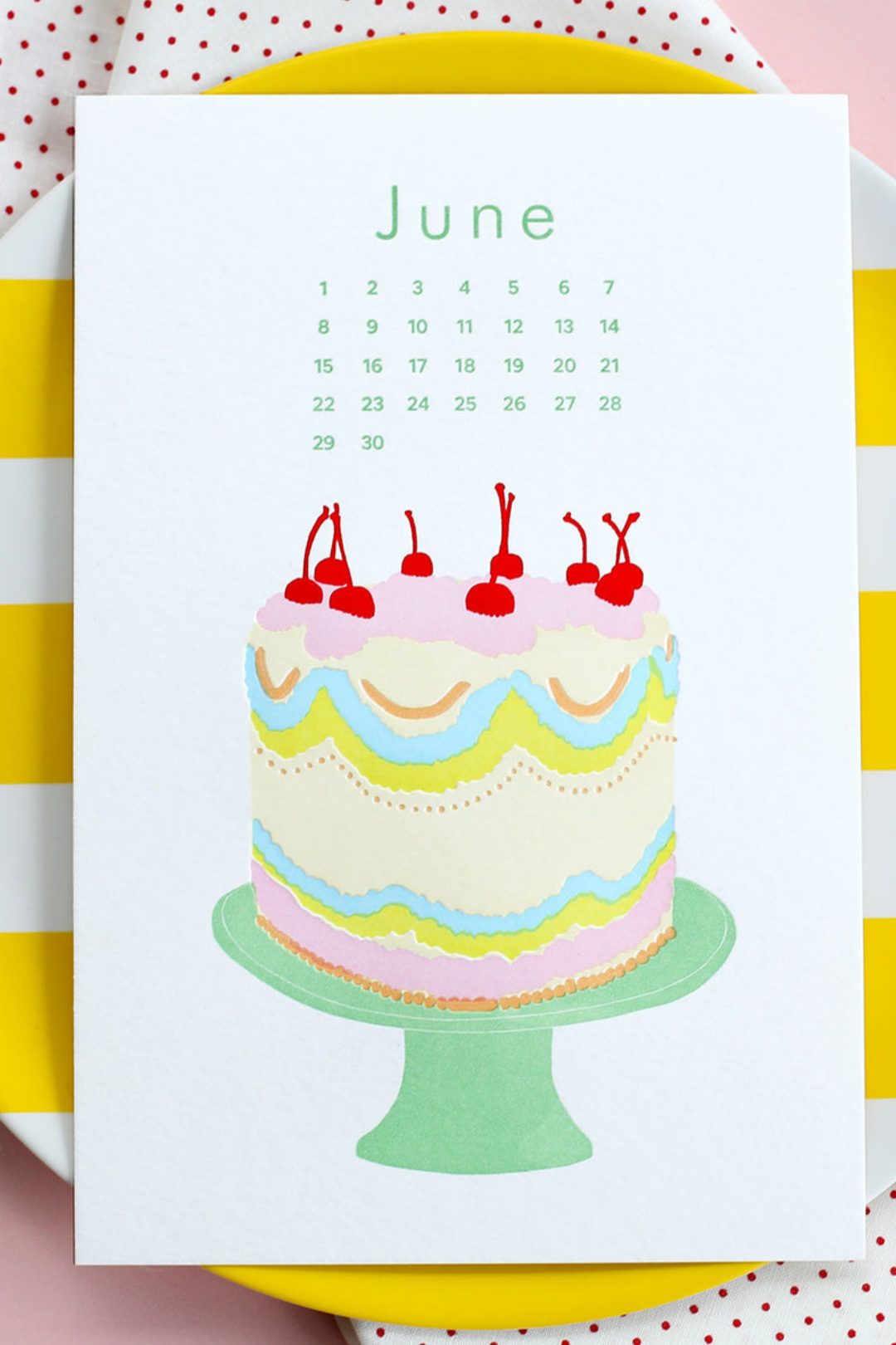 Simple Pleasures 2025 Letterpress Calendar