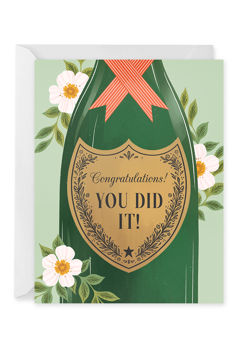 Champagne Congrats Greeting Card