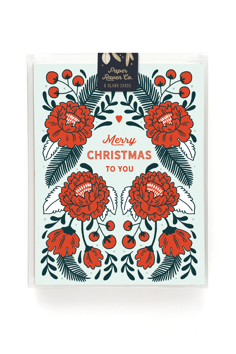 Christmas Rose Holiday Card