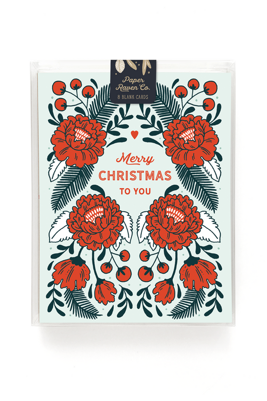 Christmas Rose Holiday Card