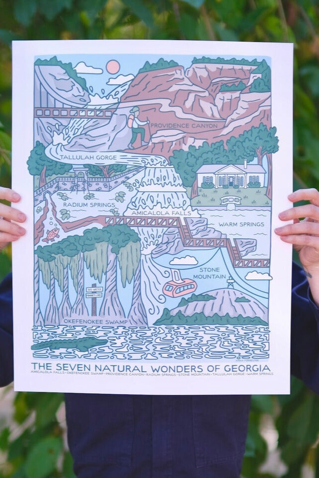 Seven Natural Wonders of Georgia Print