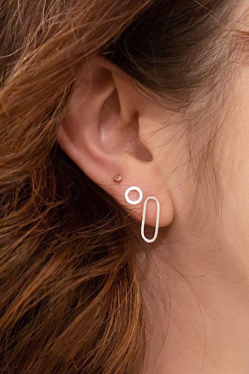 Small Paperclip Stud Earrings