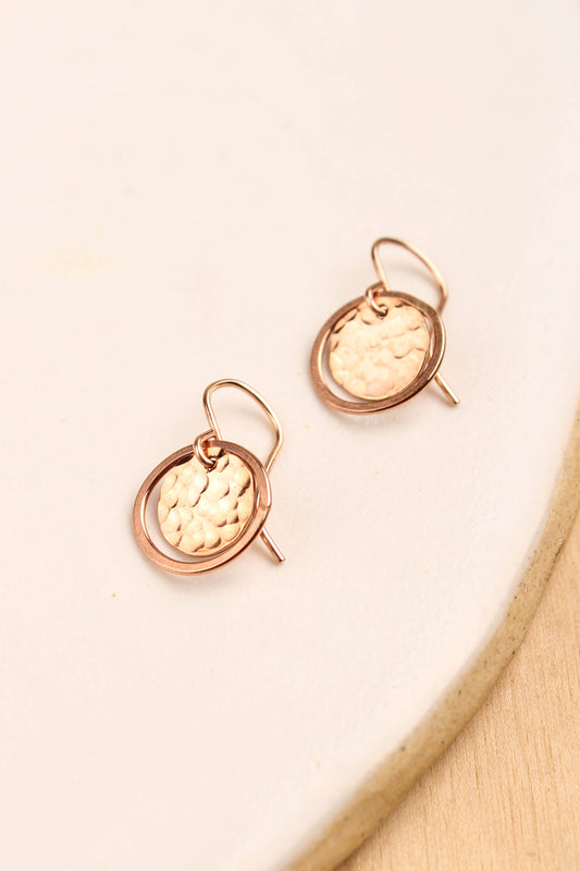 Hammered Halo Earrings