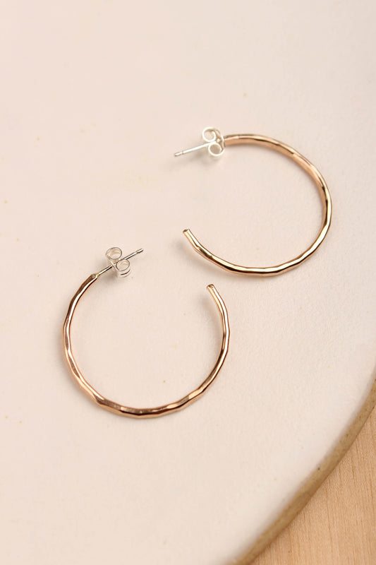 Hammered Hoop Earrings