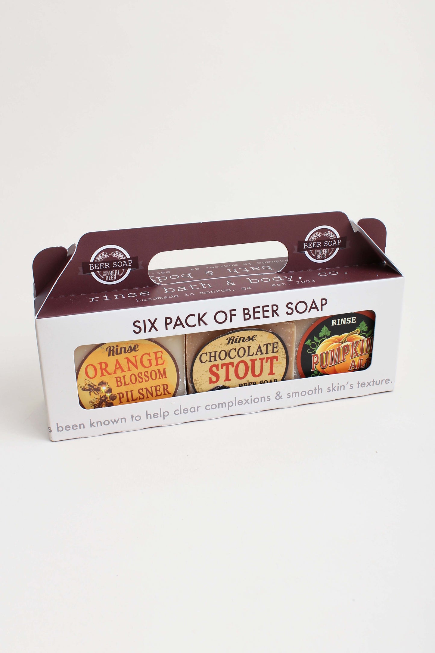 6 Pack of Natural Beer Soap